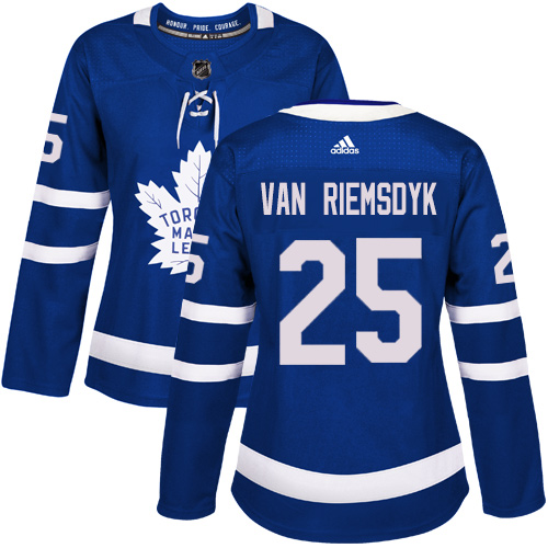 Adidas Toronto Maple Leafs 25 James Van Riemsdyk Blue Home Authentic Women Stitched NHL Jersey